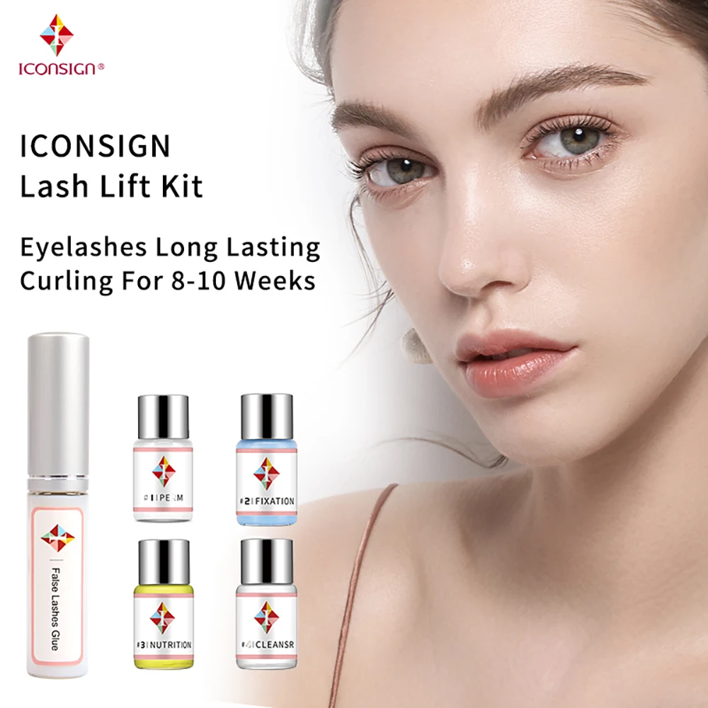 Kit de Levantamiento de Pestañas ICONSIGN Permanente de Pestañas Serum Potenciador Lash Lift Maquillaje de Ojos Herramientas de Maquillaje Envío