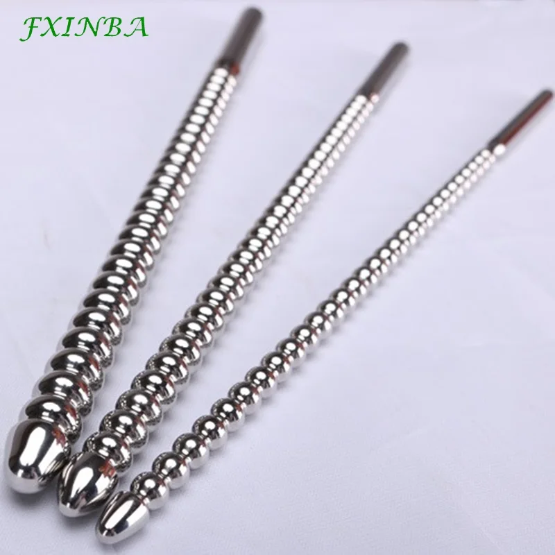 FXINBA 6/8/10mm solido in acciaio inox suono uretrale dilatatori uretrali giocattoli del sesso per gli uomini Gay filettato metallo spina del pene stimolatore