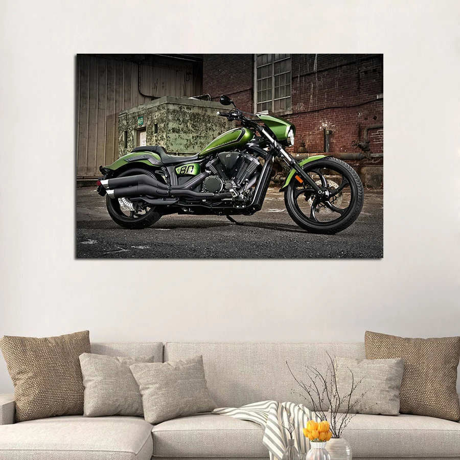 Yamaha Stryker Bullet Cowl Motorcycles Wall Art Posters Canvas Prints Paintings For Living Room Decor