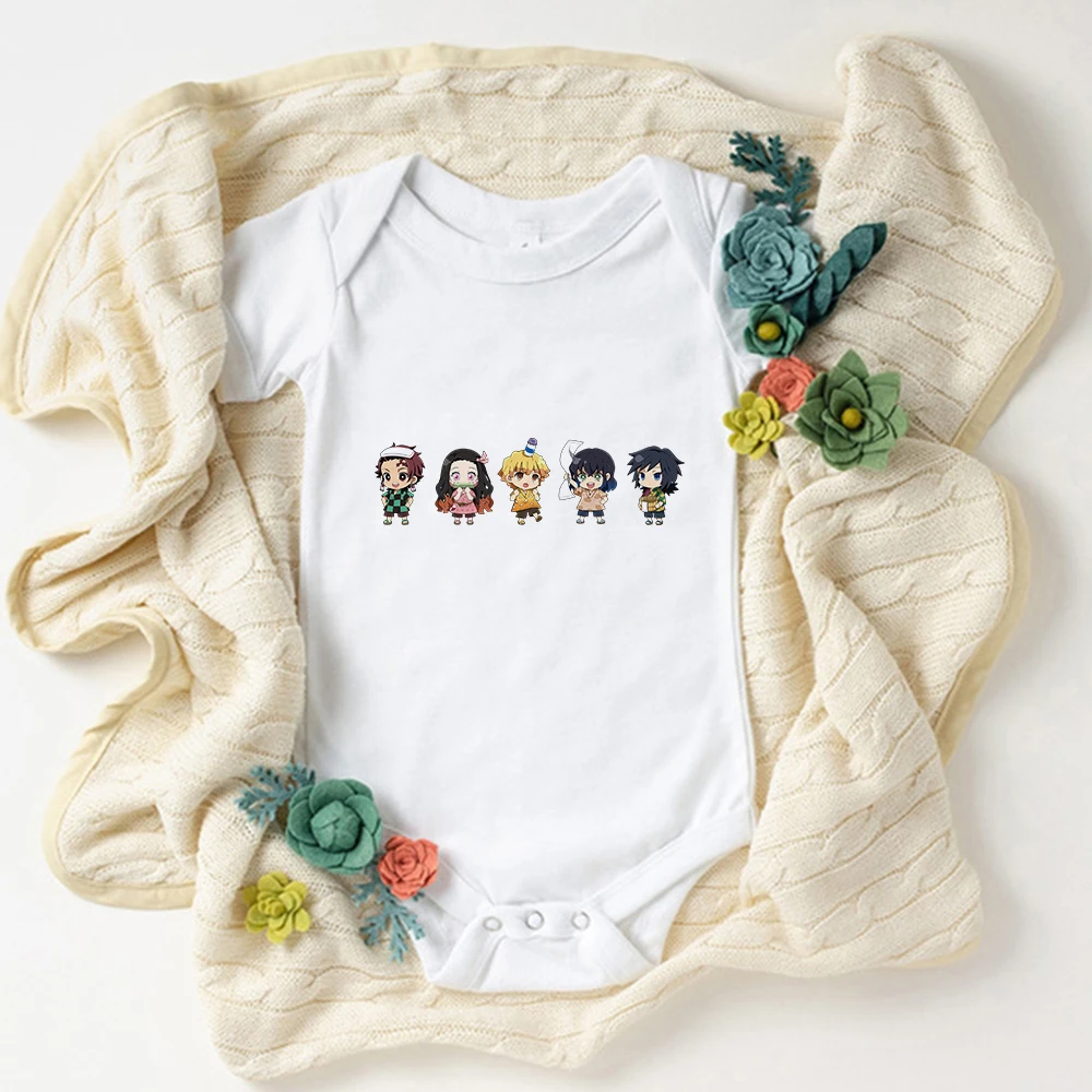 Baby Unisex Kleidung Onesies Anime Dämon Slayer Mode 2022 Neugeborenen Jungen Body Cartoon Nettes Kind Mädchen Kleidung Ein-Stück