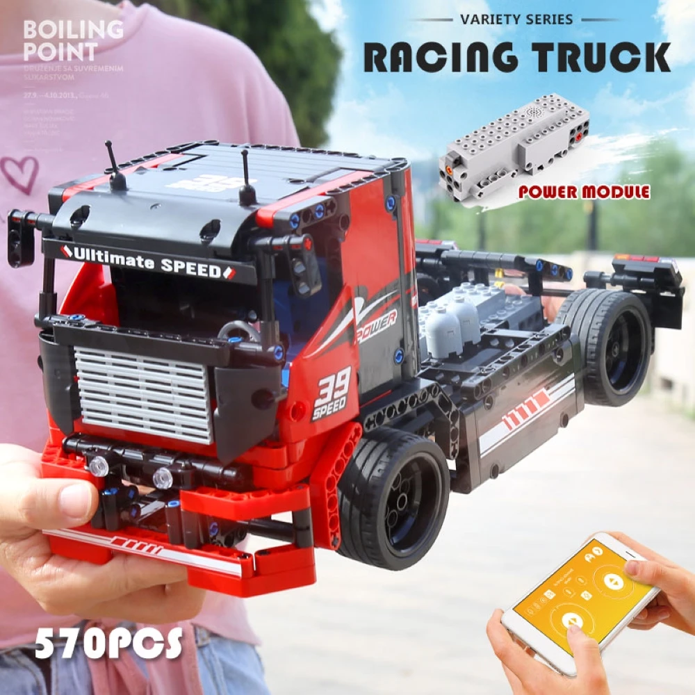 

Technic Rc Building Block Bricks Truck Trailer Model Toy Tractor Truck Assemble Toys for Kids Gifts Collect Christmas