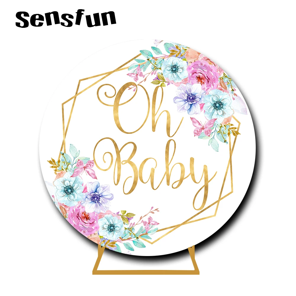 غطاء خلفية دائري لاستوديو الصور ، صور مخصصة ، خلفية لحديثي الولادة ، التعميد ، التواصل المقدس ، يا بيبي ، 7 خيارات