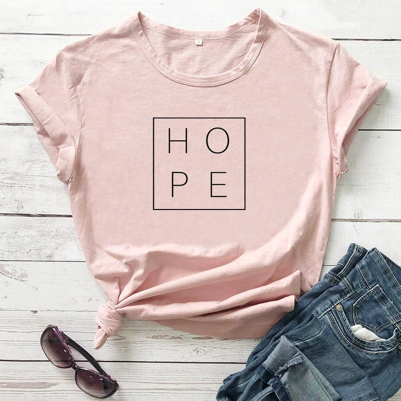 

hope Printed New Arrival Unisex Funny Casual 100%Cotton T-Shirt Christian Shirt