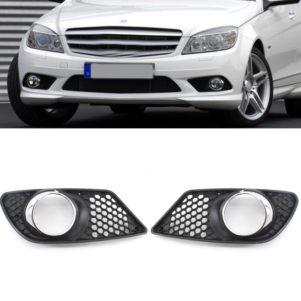 Front Bumper Cover Grille for Mercedes Benz C-Class W204 A2048850353 A2048850253 Black Auto Replacement Parts