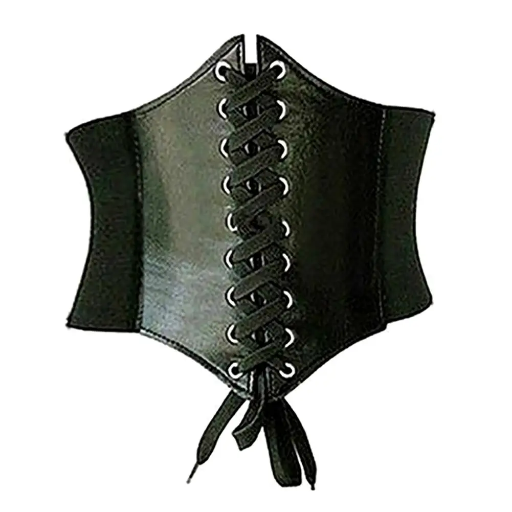 корсет Underbust corset Sexy Vintage Faux Leather Wide Lace Up Waist Belt Shapewear Corset Body Shaper корсет женский винтаж