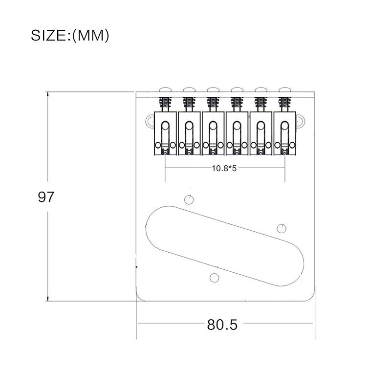 Ein Set mit 6 Saiten für E-Gitarrenbrücken, schwarzes Metall, goldener Kugelsattel, Gitarrenteile, Zubehör für Musikinstrumente – Detail 4