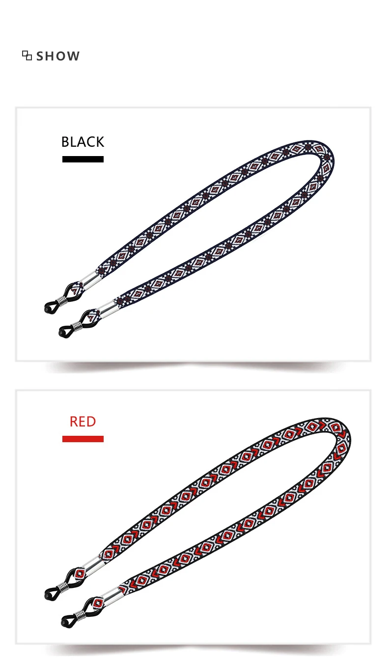 Brillenschnurketten, modische Brillengurte, Brillenband, Haltschnur, mehrfarbiges Sonnenbrillenband für Damen und Herren – Detail 7