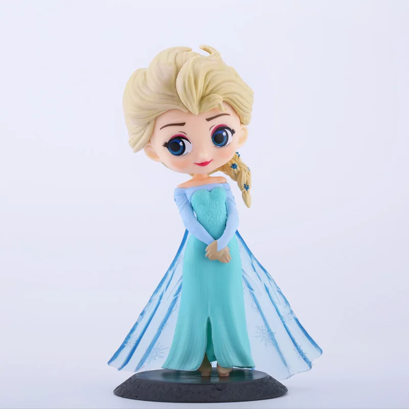 15cm Disney Frozen Anna Elsa princesa muñeca figura de acción Anime Mini colección estatuilla juguete modelo para regalo de niños