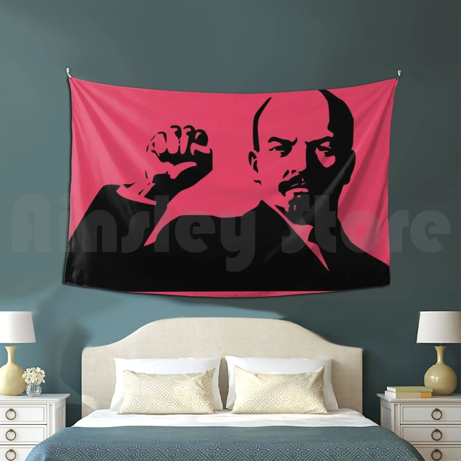 Lenin Tapestry Living Room Bedroom Trotsky Lenin Communism Communist Revolution Stalin Russia Russian 1917 Marx Pop