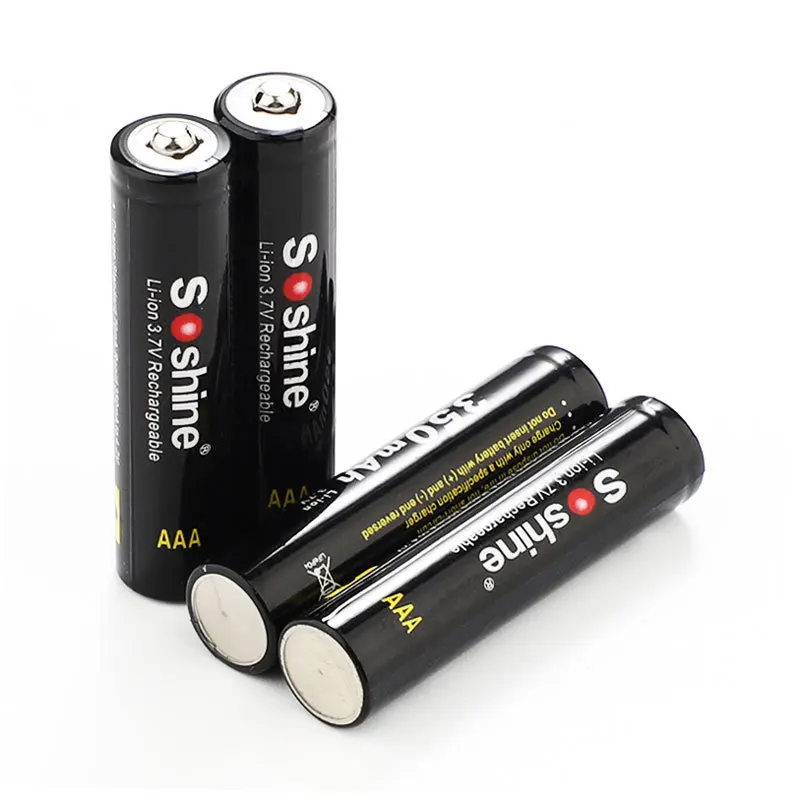 Soshine 10440 AAA 350mAh 3.7V Rechargeable Li-ion Battery with Battery Box