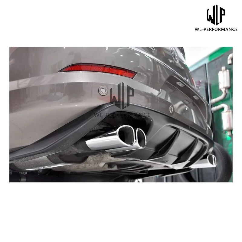 Fit for Volkswagen Cc Carbon Fiber Double Out Rear Bumper Diffuser Bumpers L0ip 2013-2016