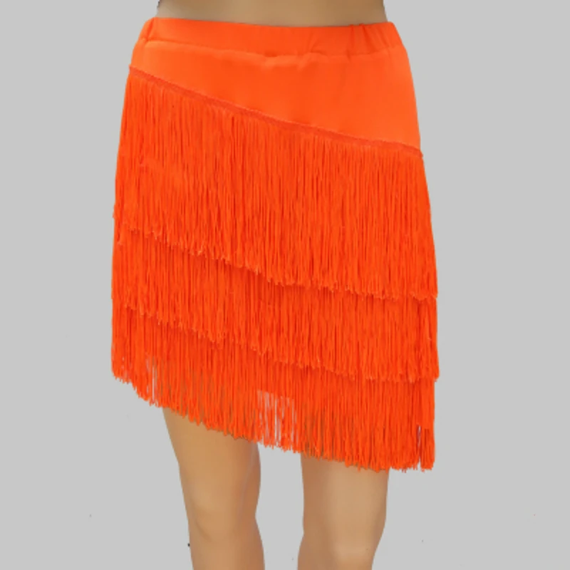 Latin Dance Skirt Sexy Women Chacha Samba Tango Layers Tassels Fringes Dresses Competition Performamnce Salsa Lady Latin Costume