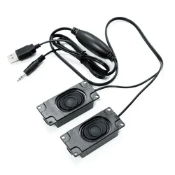 1Pcs 2 Speakers Raspberry Pi USB Free-drive Speaker Sound High volume Amplifier Plug and Play USB Power