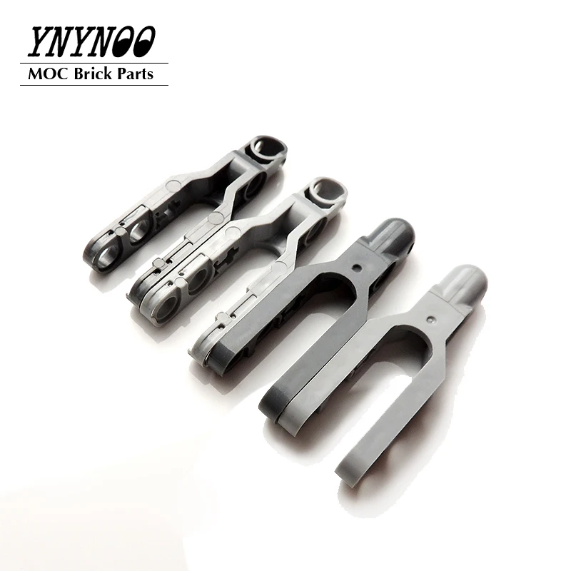 10Pcs/Lot High-Tech Steering Arm 5.5x2 with Towball Socket Rounded, Chamfered MOC Blocks Bricks Parts 57515 Mechanical DIY Toys