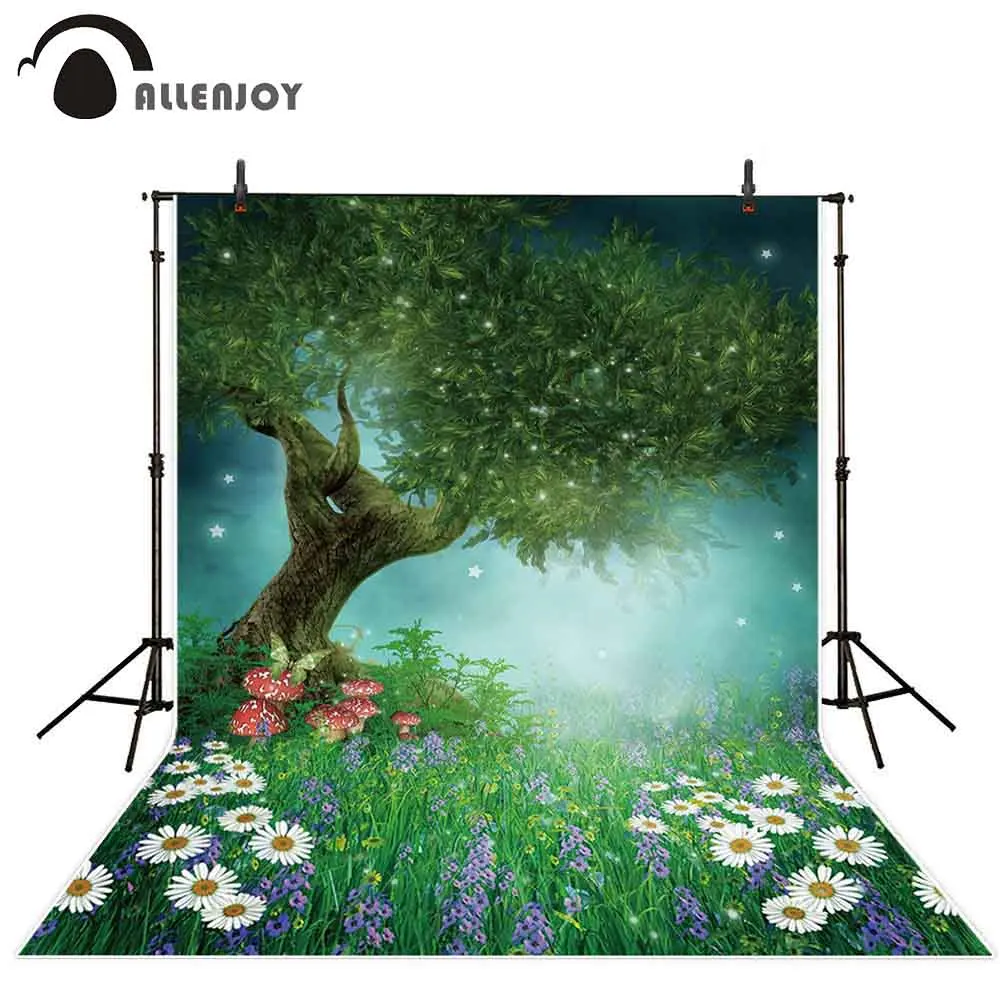 Allenjoy spring photophone wonderland magic forest easter fairy tale flower portrait birthday photography background backdrop