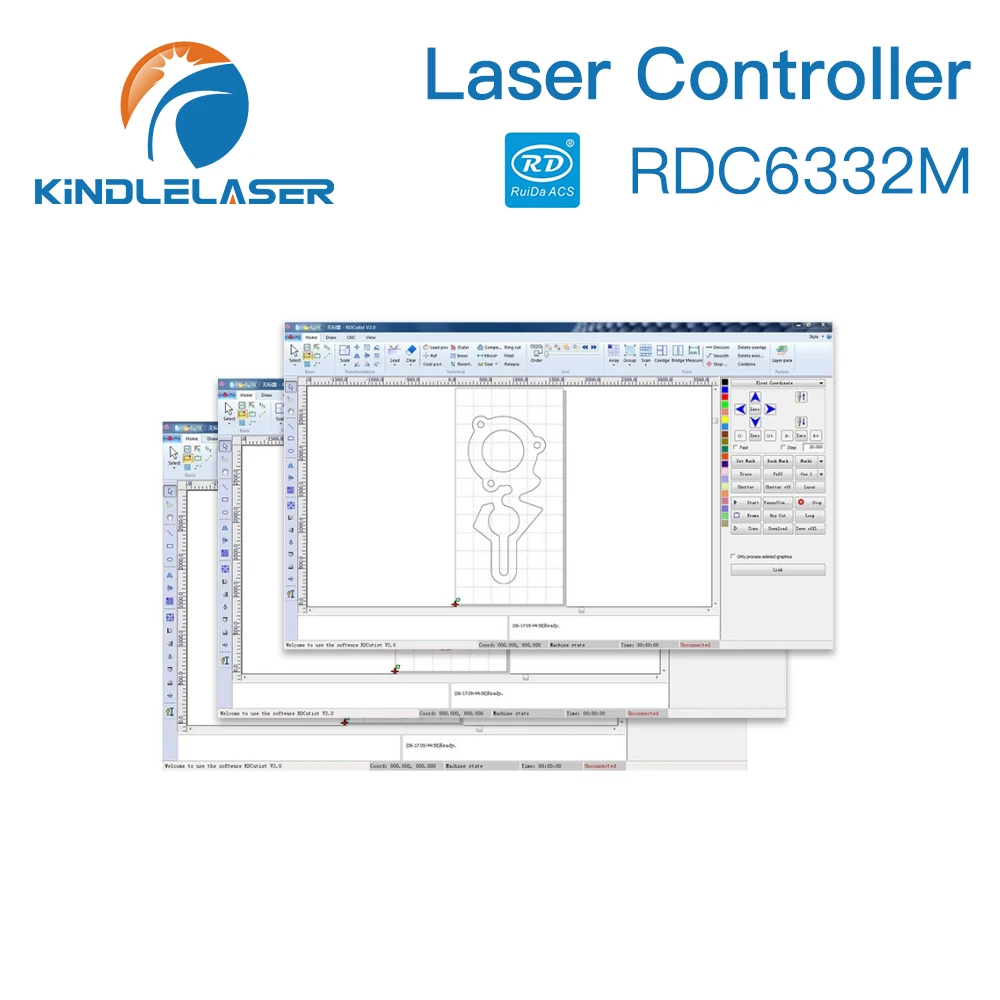 KINDLELASER Ruida RDC 6332M Co2 Laser DSP Controller per incisione Laser e macchina da taglio RDC DSP 6332M