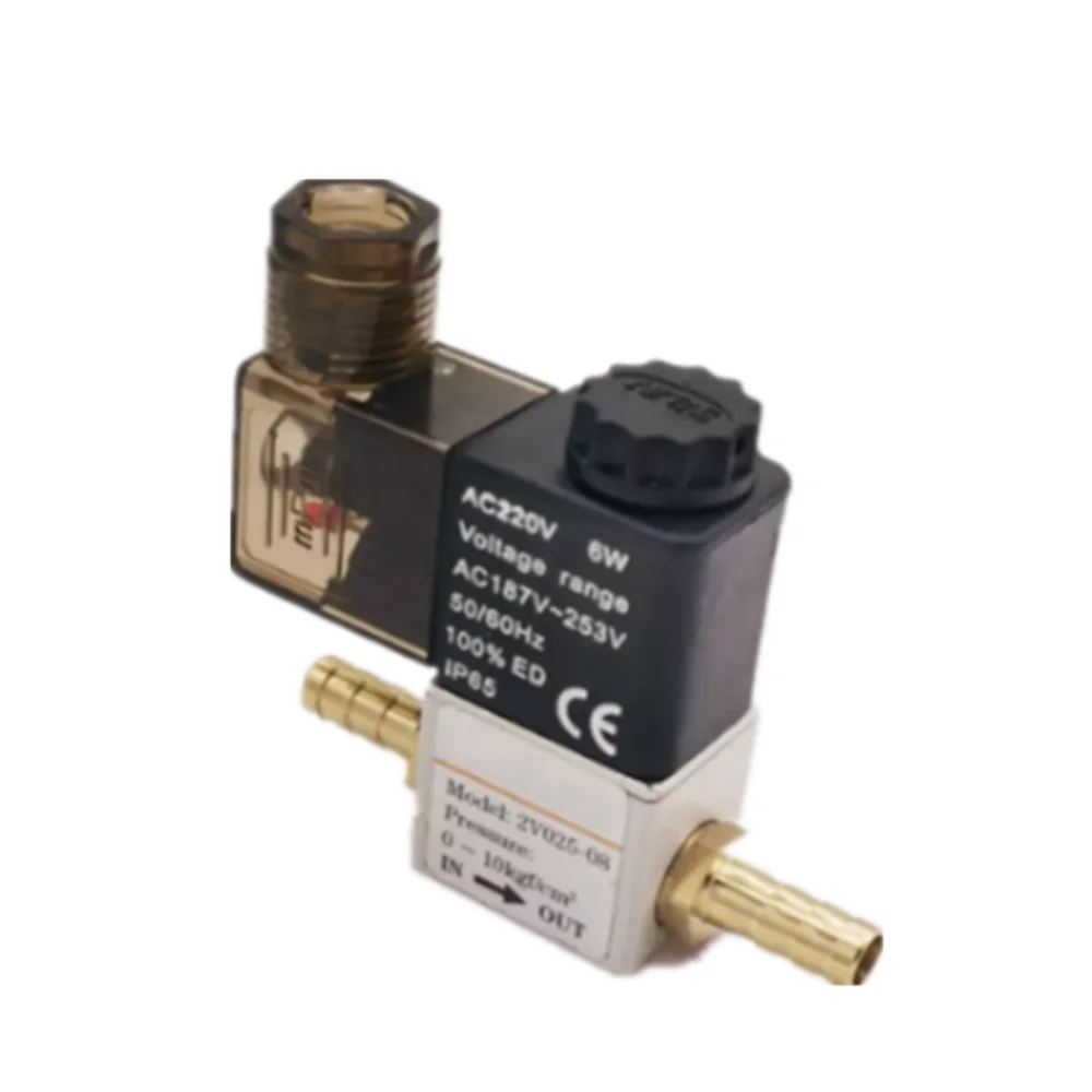 

12V 24V 220V Pneumatic Electric Solenoid Valve 2 Position 2 Port Normally Closed Air Magnetic Valve 6mm 8mm Hose Barb Connection