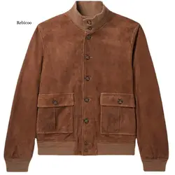 Men Jacket Autumn Winter Menswear Slim Solid Color Fashion Jacket Men's Clothes Long Sleeve Outerwear & Coats