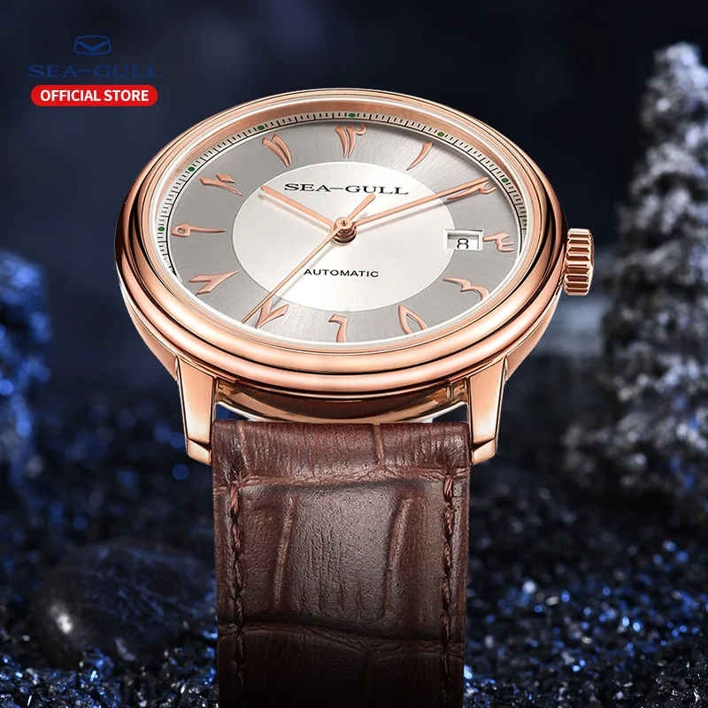 Seagull Men\'s Automatic Mechanical Watch 40mm Luxury Fashion Seagull ST2130 Calendar Sapphire Waterproof Watch 519.97.6055