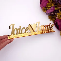 Custom Wedding Acrylic Mirror Couple Name TableShow Personalized Party Favors Bridal Gifts Desktop Supplies