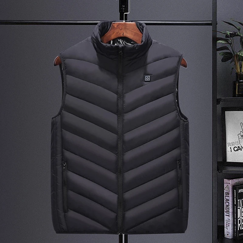 

Men Autumn And Winter High Quality Heated Vest Zones Electric Heated Jackets Men Graphene Heat Coat USB Heating Padded Jacket