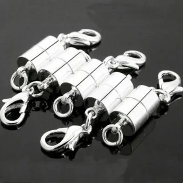 1 szt. Haczyk w kolorze złotym/srebrnym biżuteria narzędzia DIY cylindryczny naszyjnik bransoletka magnetyczny bransoletka z zapięciem naszyjnik magnetyczny