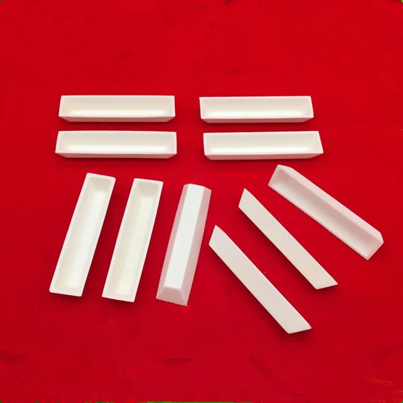 Al2O3 ceramic crucible /100x23x15mm Trapezoid corundum crucible /alumina crucible/Sintered  Crucible