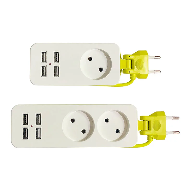 

EU Plug USB Socket Power Strip Electric Socket Surge Protector Extension Sockets USB Smart Mobile Phone Wall Charger Desktop Hub