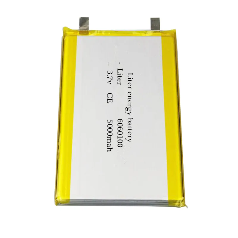 Batteria ricaricabile di energia di litro della batteria ricaricabile del litio del polimero di 3.7V 5000mAh 6060100 per il proiettore