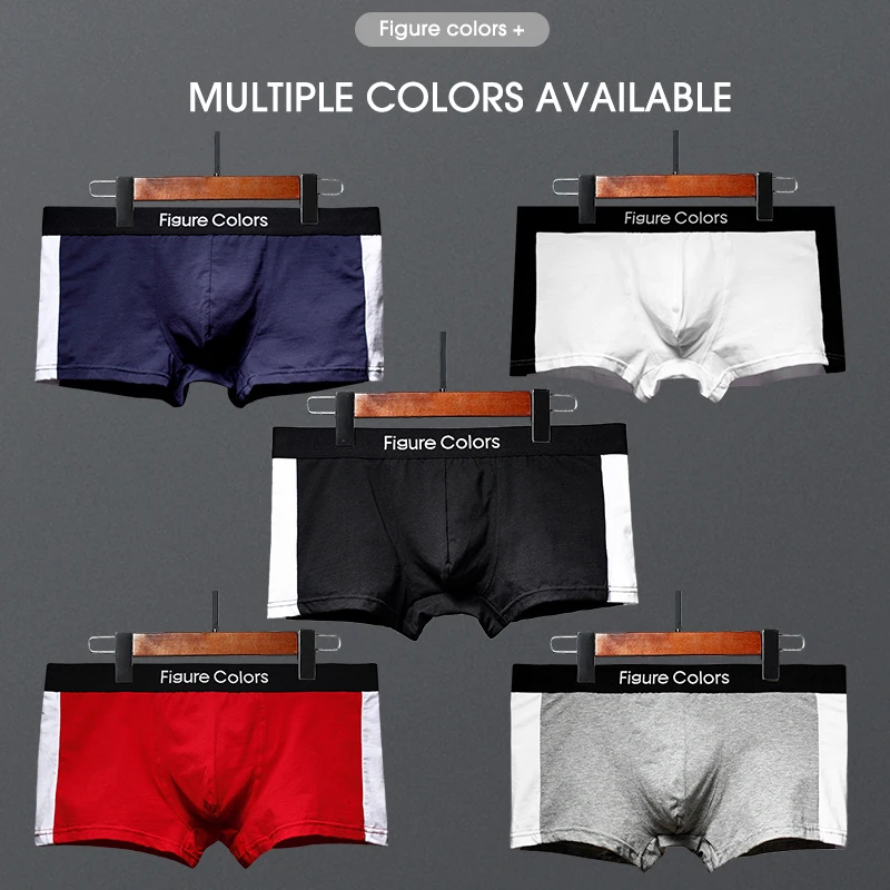 Figure colors Male Panties Cotton Men\'s Underwear Boxers Breathable Man Boxer Solid Underpants Comfortable Brand boxershorts