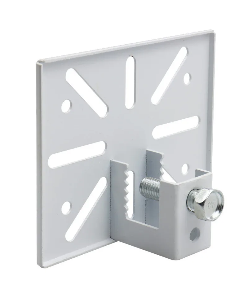 White Surveillance Security CCTV Camera Mounting Bracket Projector Stand Wall Mount Holder Universal Vertical Pole Mount Adapter