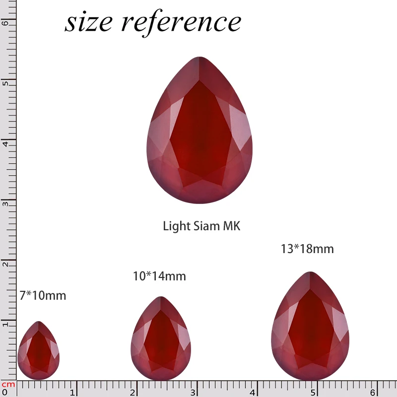 13x18mm Red Crystals Stone K9 Glass Mocha Rhinestones Tear Drop Pointback Glue On Rhinestones Art Crafts DIY Strass