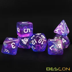 Bescon new moonstone dice orchid、多面体ダイス7個セット