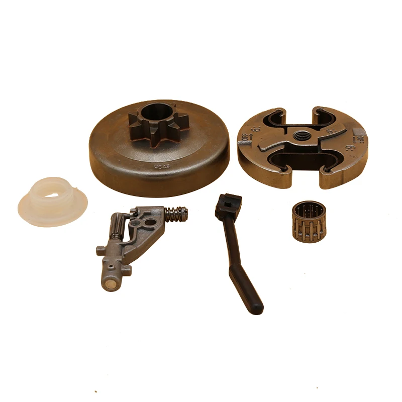 Bomba de óleo de embreagem, tambor, linha de pressão de óleo, acessórios de engrenagem sem-fim, adequados para husqvarna 340 350 353, peças de reposição de motosserra de jardim