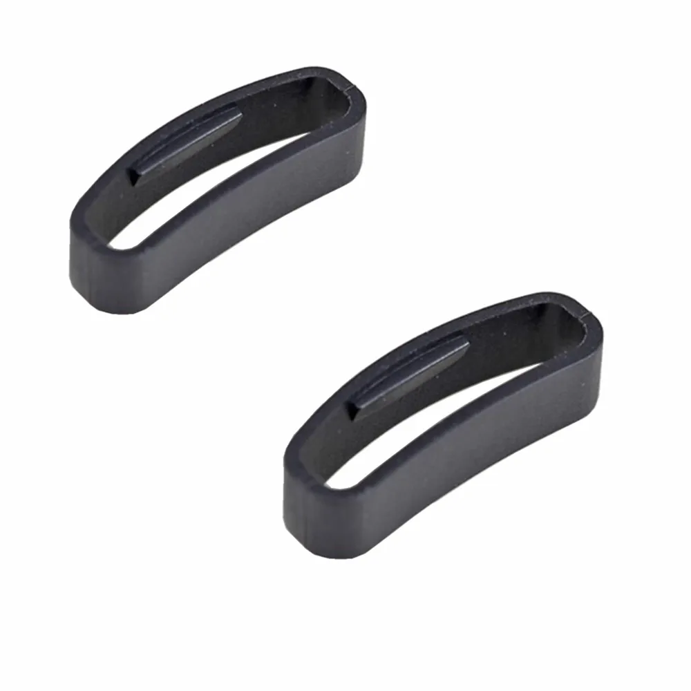 2 Piece Black Annular Silicone Rubber Replacement Watch Band Keeper Holder Retainer Loop Ring for Suunto Watch Strap Accessories