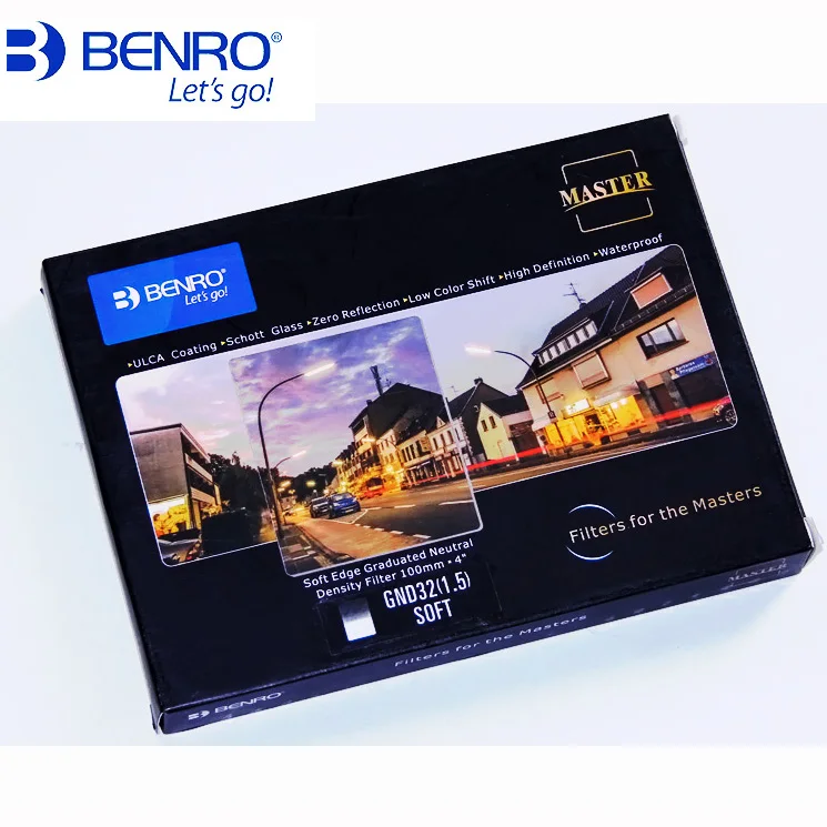 Benro 100mm Master soft reverse GND0.6 Gnd0.9 Gnd1.2 ND64 ND1000 Neutral Density Filter Gradient Gray Inverse Gradient Glass