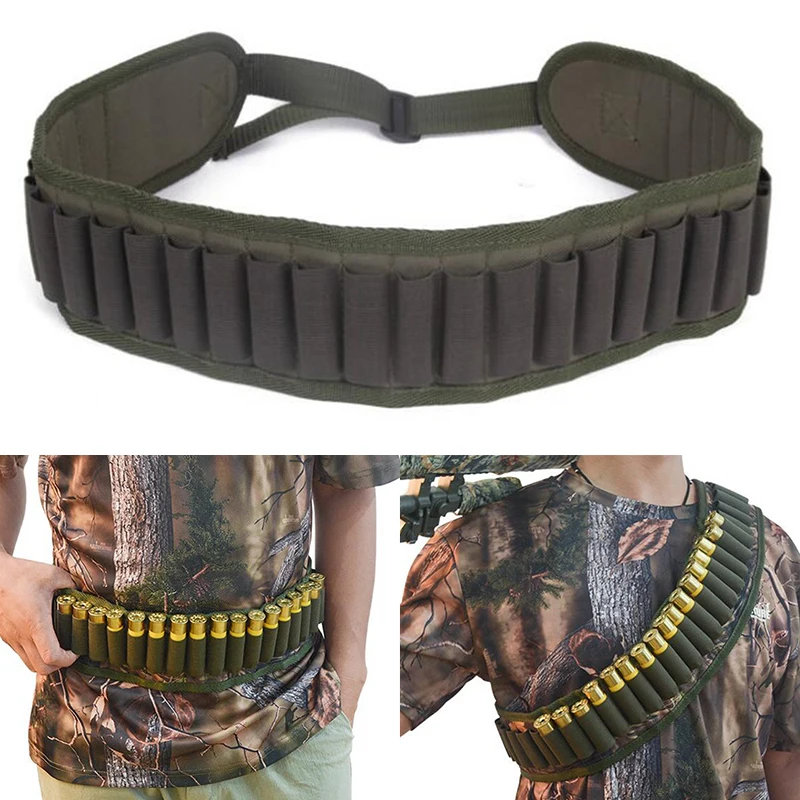 30 Tactical 12 Gauge Bandolier Shotgun Sling Ammo Bullet Cartridge Bandolier Belt Shotshell Holder M870 Hunting Gun Accessory