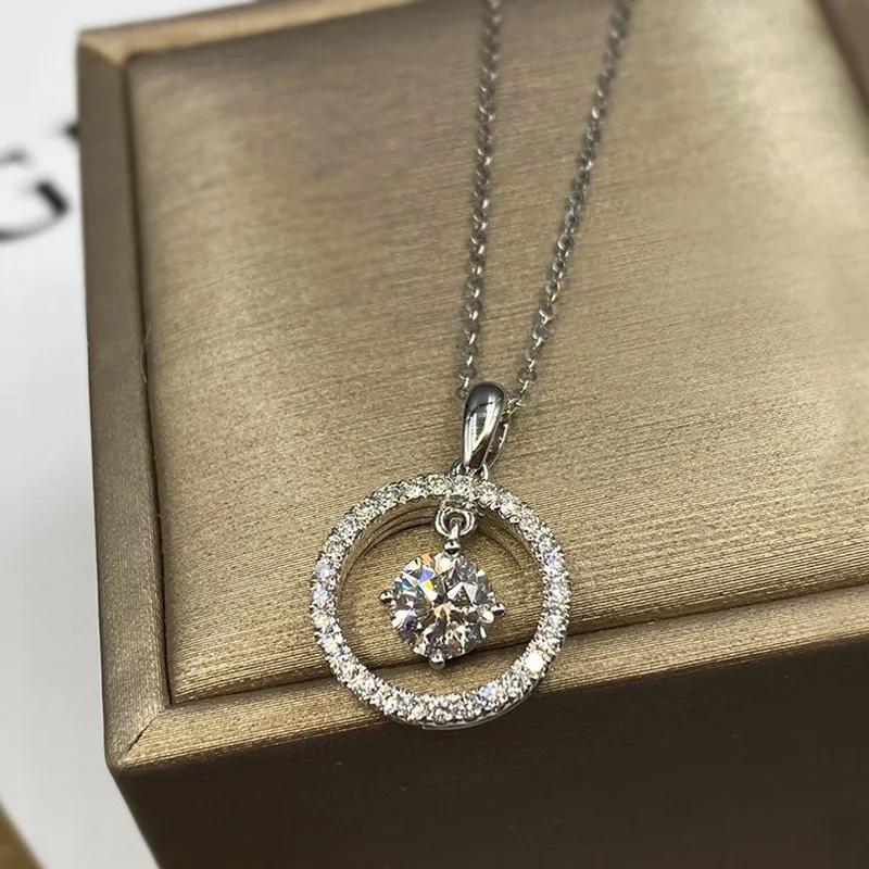 Huitan Active Pendant Necklace with Dazzling Cubic Zirconia Fashion Accessories for Women Delicate Necklace Silver Color Jewelry