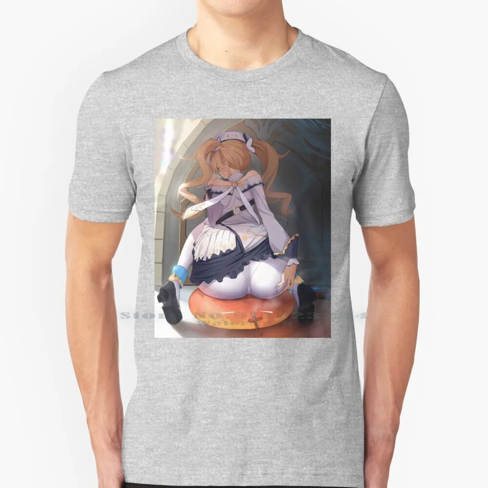 Barbara Booty T Shirt Cotton 6XL Ecchi Hentai Helmet Explicit Sexy Bf 18 Sex Video Game Genshin Adult Anime Lewd Tits Hydro