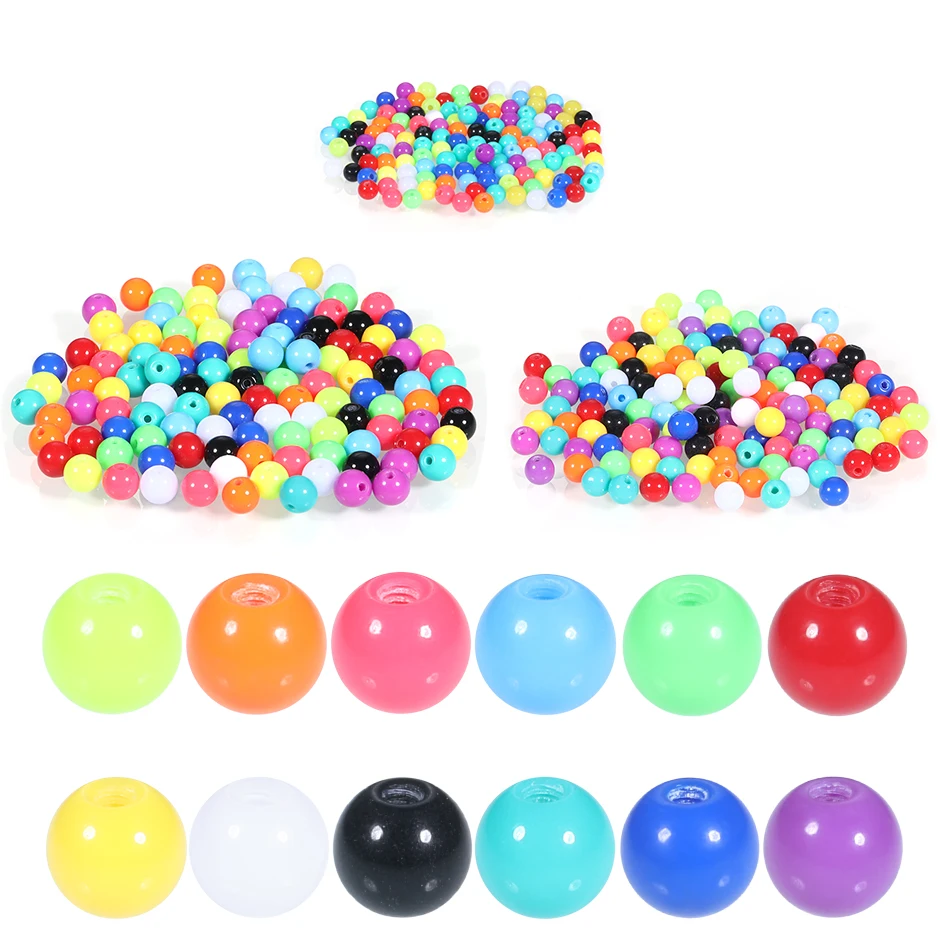 120 unids/set bolas de perforación cuentas de repuesto acrílicas 3mm 5mm 6mm Piercing para lengua barra para pezón ceja Piercing bola joyería del