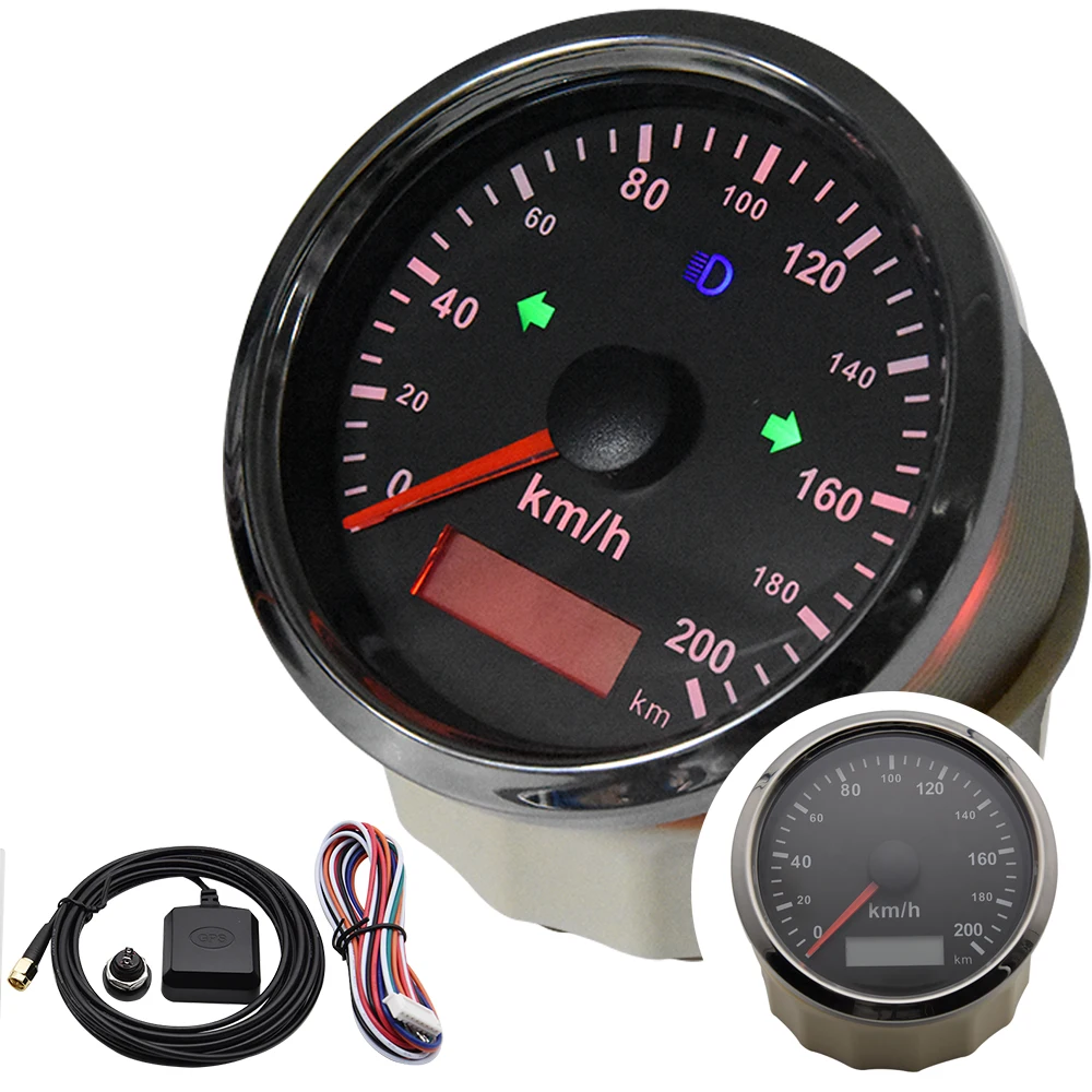 

New 85mm GPS Speedometer 200kmh 125kmh 125MPH 200MPH Speed Gauge Digital Odometer ATV UTV Marine Boat Meter Waterproof 12V/24V