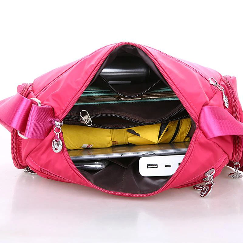 Casual Frauen Schulter Umhängetasche Oxford Wasserdichte Zipper Handtaschen Paket Weibliche Große Kapazität Reise Umhängetasche – Detail 28