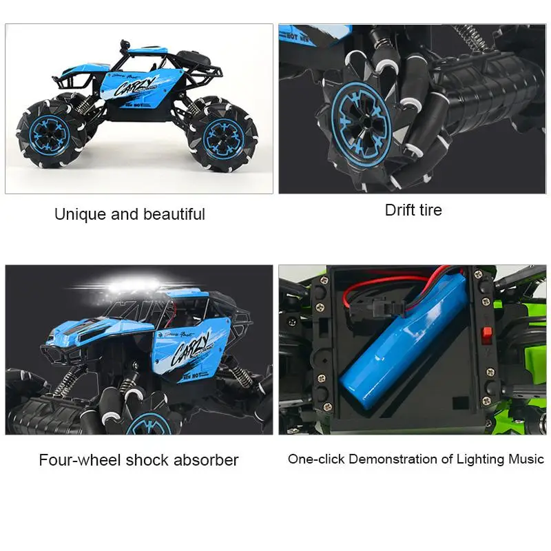 2.4G Drift Buggy Climbing Car Horizontal Driving 360°All-round Stunt Dancing Drift With Light Music Toys Car Remote Control Car