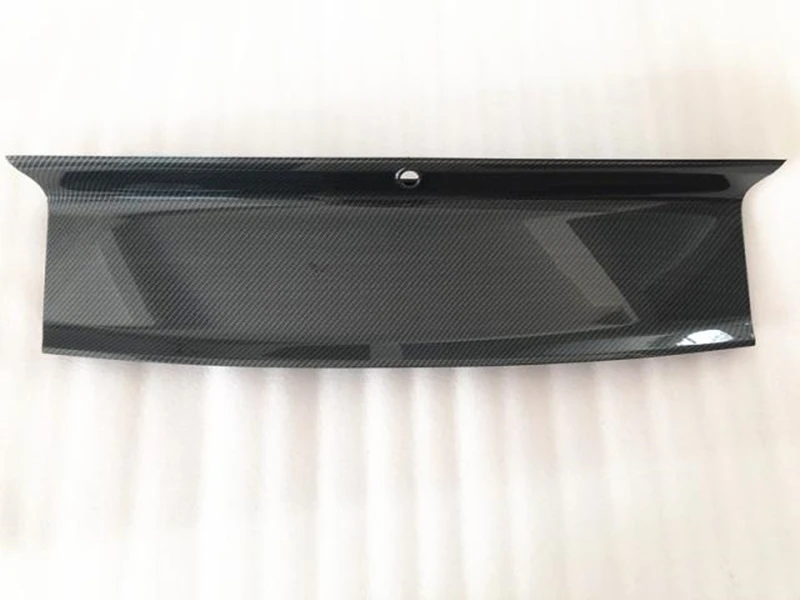 Tampa do tronco deckid painel guarnição para ford mustang 2015 2016 2017 2018-2023 fibra de carbono olhar pára-choques traseiro guarda capa protetor