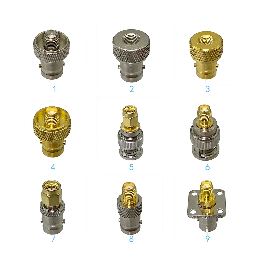 1pcs Connector Adapter SMA to BNC Male Plug & Female Jack RF Coaxial Converter Wire Terminal Straight New