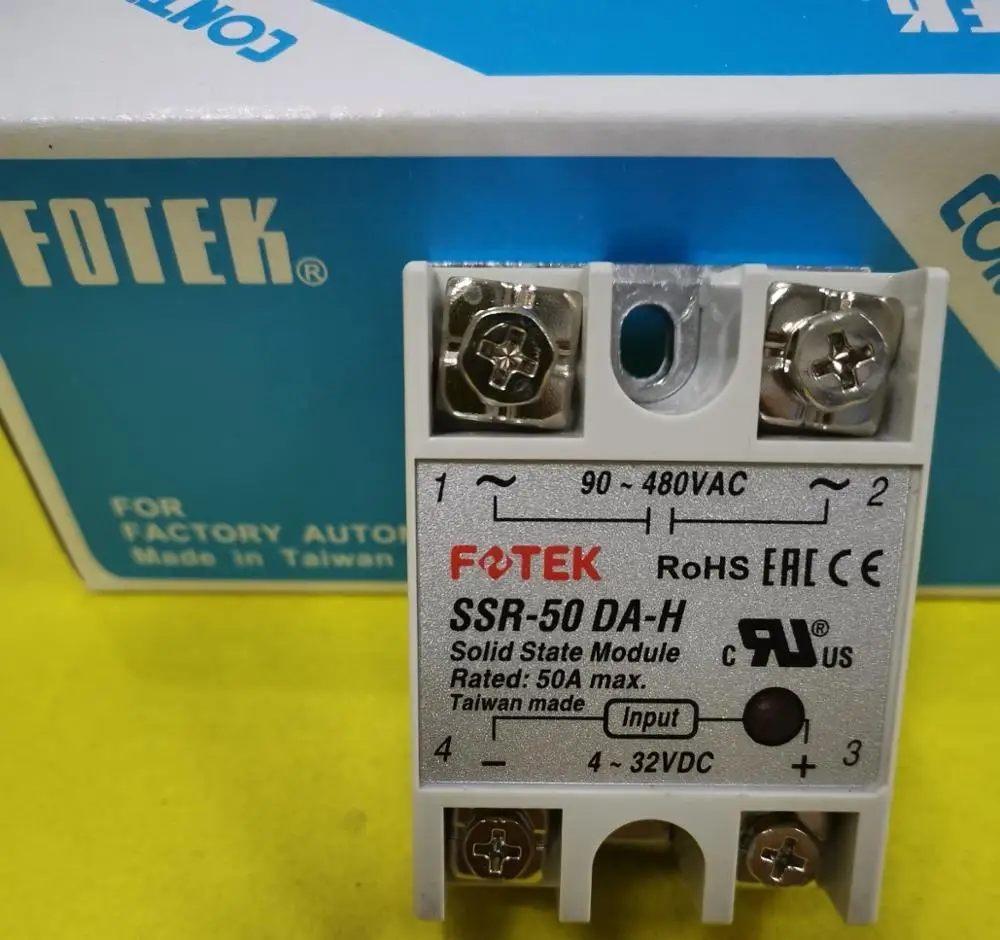 

SSR-50DA-H New original Taiwan FOTEK SCR module economical solid state relay