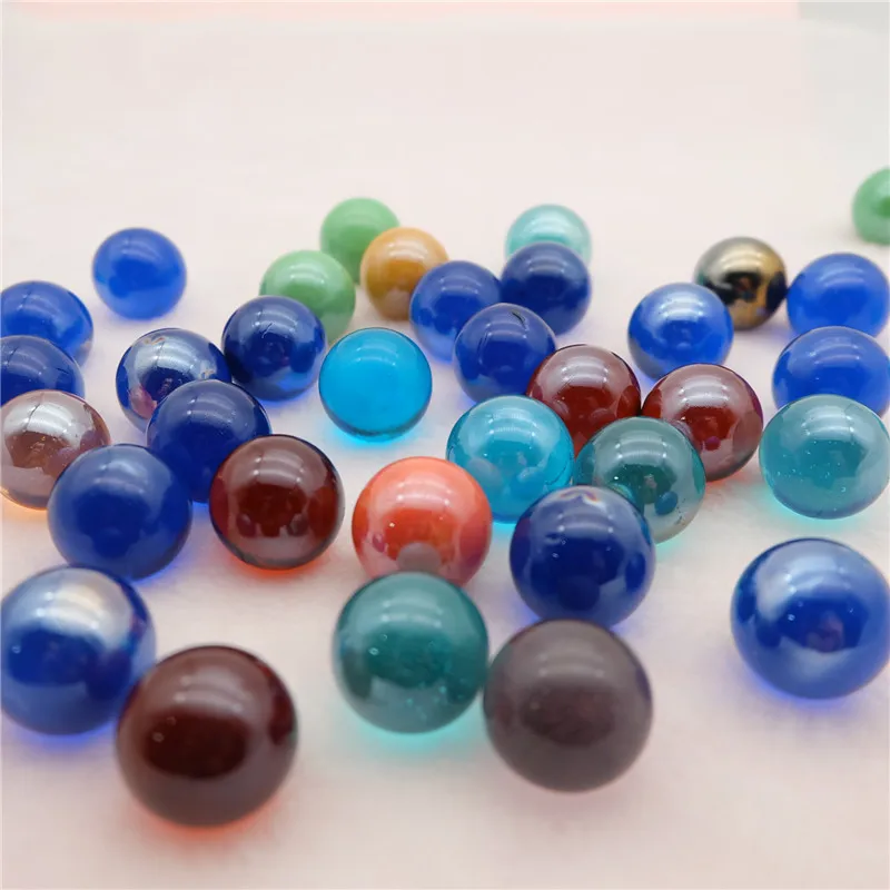 12pcs Glass Ball 22mm Cream Console Game Pinball Machine Cattle Small Marbles Pat Toys Parent-child Machine Beads