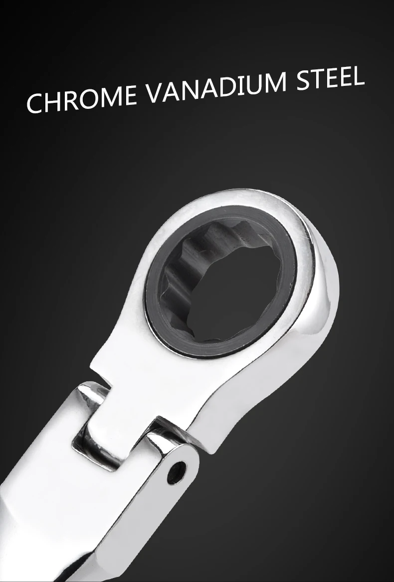 Ein Stück 8-25mm Flexible Reversible Kopf Kombination Ratsche Universal Schlüssel Schraubenschlüssel Auto Werkzeuge Für Auto reparatur – Detail 6