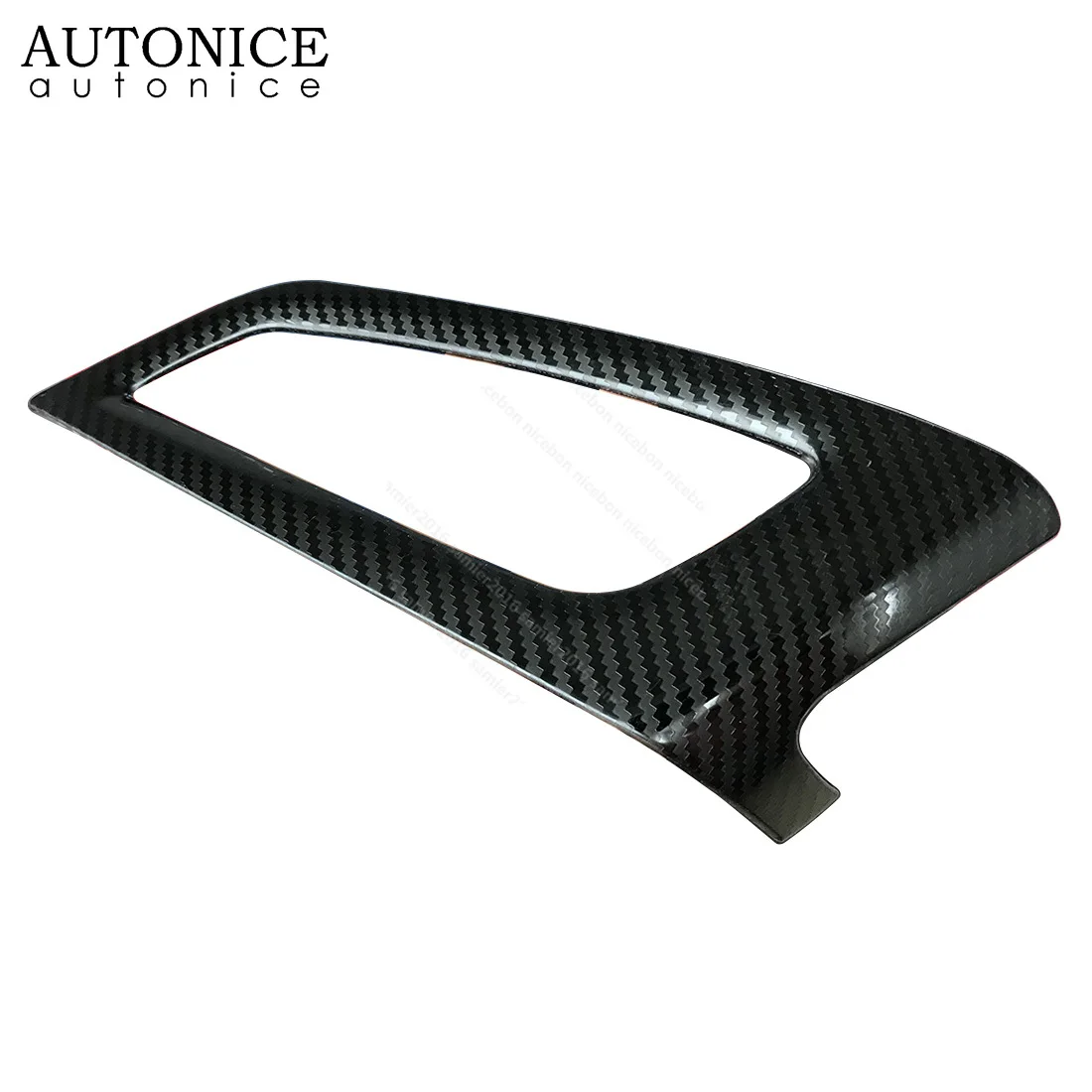 For Ford Focus MK3 2012-2014 Carbon Fiber Color Interior Dashboard Air Conditioner Vent Trim 2PCS Stainless Steel