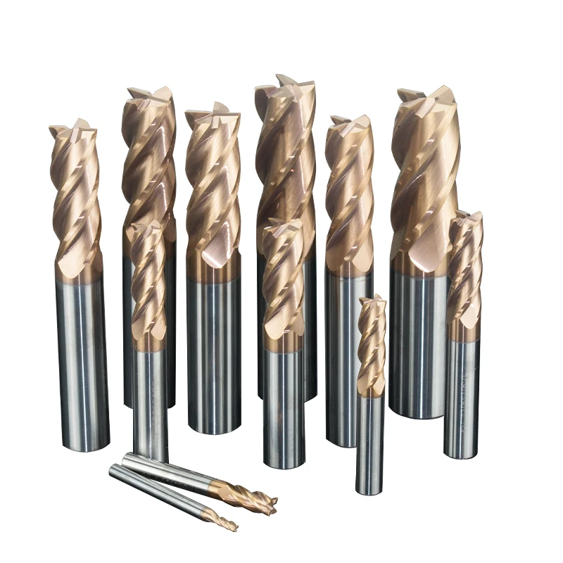 4 Loại Sáo 1Mm-20Mm HRC62 Carbide Cấp Cối Xay Xay Dụng Cụ Cắt Hợp Kim Thép Vonfram Xay Cắt EndMills máy CNC Cấp Cối Xay